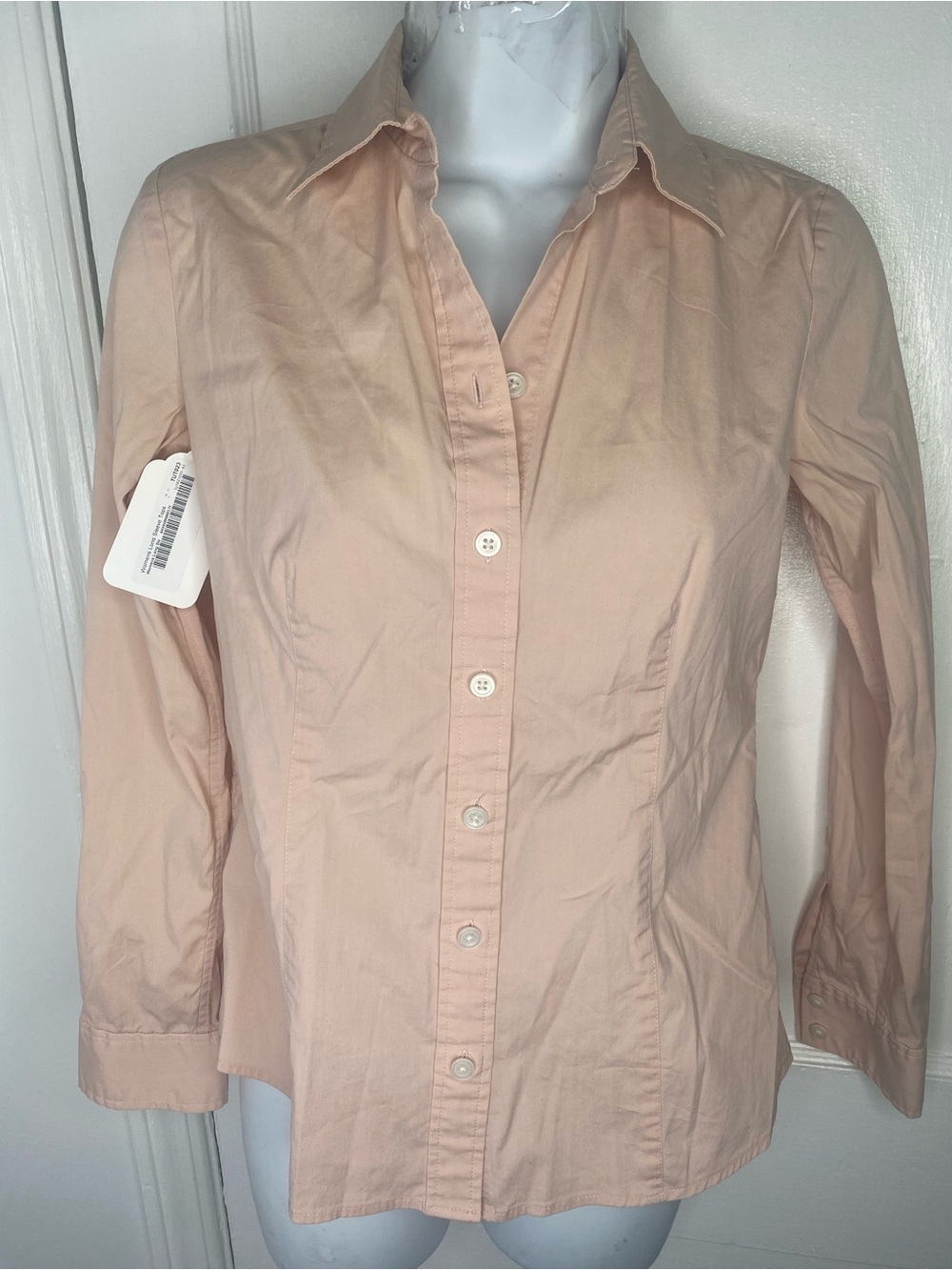 Ann Taylor New Classic Women's Button-Down Shirt - Light Pink